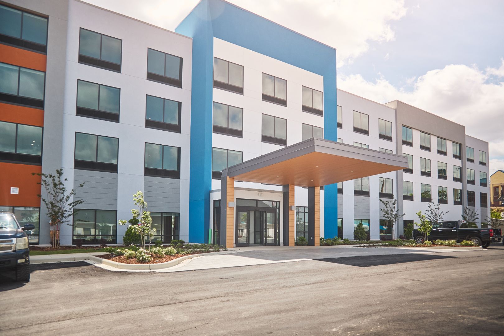 compressed service exterior facades